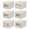 mDesign Large Fabric Closet Storage Box with Front Window/Lid
